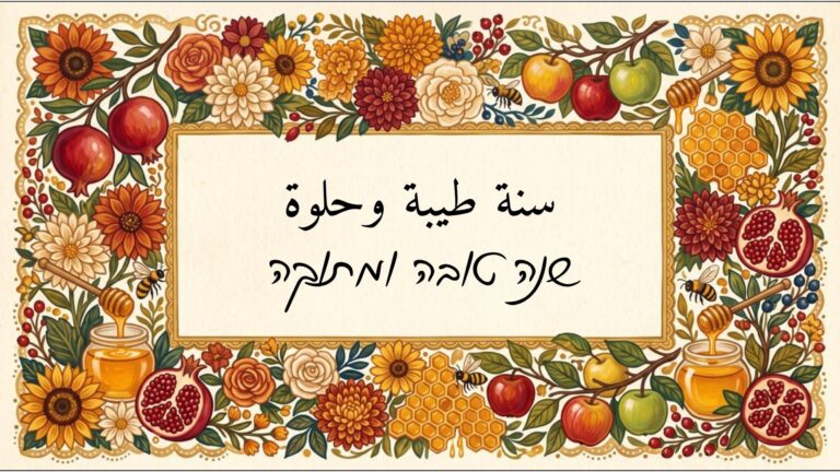 שנה טובה ומתוקה | سنة طيبة وحلوة